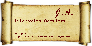 Jelenovics Ametiszt névjegykártya